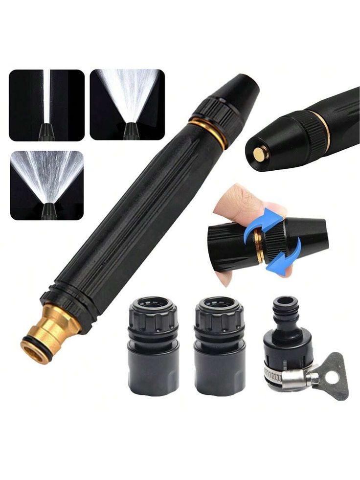 Stainless Steel High Pressure Water Spray Nozzle Durable Black Washer Nozzle - Image 2