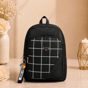 Urban Check Large Capacity Backpack for Women – Imported School, College, Office & Travel Bag