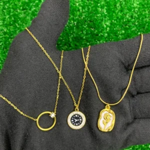 Pack of 3PCS Multi Layered Gold Plated Pendants