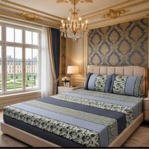 3D Crystal Cotton 3-piece Bedsheet Set AY0010032