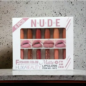 6 Pcs High Pigmented Nude Lipgloss - MultiColor
