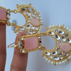 Retro Design Gold Plated Gemstone Earrings