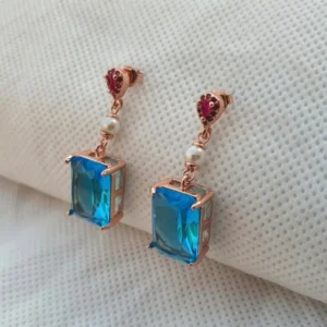 Retro Design Gold Plated Crystal Earrings