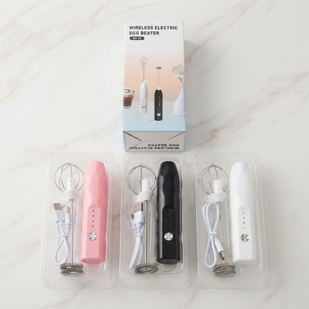 Wireless 2 In 1 Electric Egg Beater And Coffee Frother Rechargeable - Kitchen Accessory Designed For Food Preparation - 1 Pc (Random Color) - Image 3