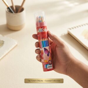 Vneeds School Collection Color Pencils 12 Colors Tube Pack Drawing Set