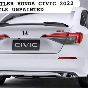 ABS Spoiler for Honda Civic 2022 โ RS Style Rear Trunk Spoiler, Unpainted