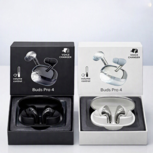 Buds Pro 4 Wireless Bluetooth Earbuds with Volume Control & Voice Changer โ Random Color