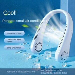 Portable Neck Fan USB Rechargeable Adjustable Personal Fan for Indoor & Outdoor Use (Random Color)