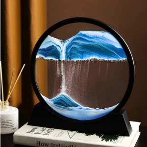 Moving Sand Art Picture β 3D Dynamic Deep Sea Sandscape with Display Stand - Without Light | Size 8 Inch (Random Color)