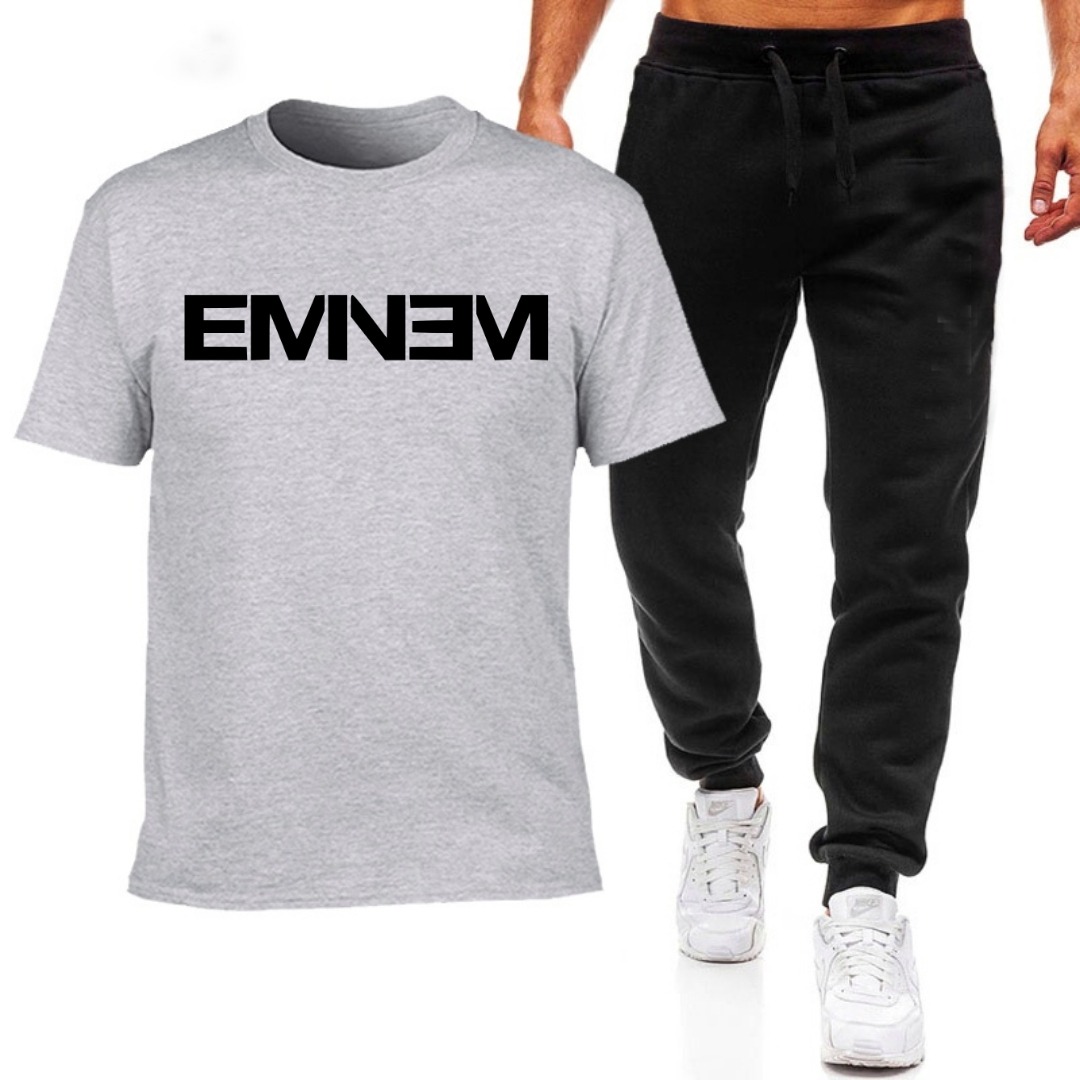 Premium Micro Menโs Tracksuit Emnem Print โ Comfortable Sportswear | Gym & Workout Suit - Image 5