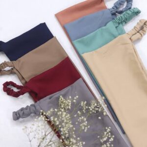 Elastic Half Niqab Bundle – Pack of 6 Premium Chiffon Face Veils for Women | Soft Breathable Daily Wear Niqab | Random Color