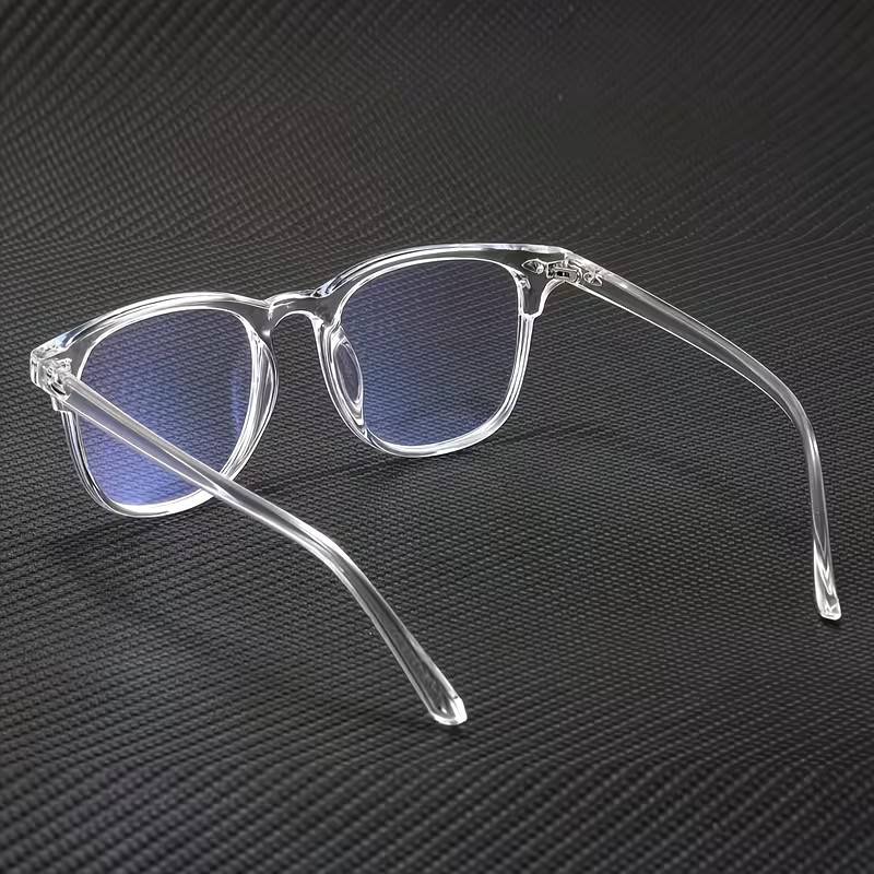 Transparent UV400 Blue Light Blocking Glasses for Men & Women | Clear Lens Computer & Mobile Eyewear | Stylish Unisex Frame with Protective Glasses Box - Image 2