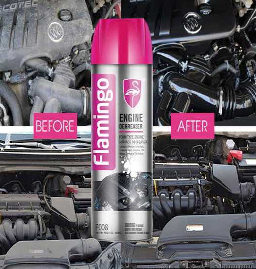 Flamingo Engine Degreaser Foam Spray 650ML โ Heavy Duty Engine Cleaner for Cars & Motorcycles | Removes Oil, Grease & Dirt | Safe for Metal, Rubber & Plastic - Image 5