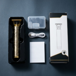 Vintage T9 Professional Hair Trimmer – Cordless Rechargeable Metal Hair & Beard Clipper