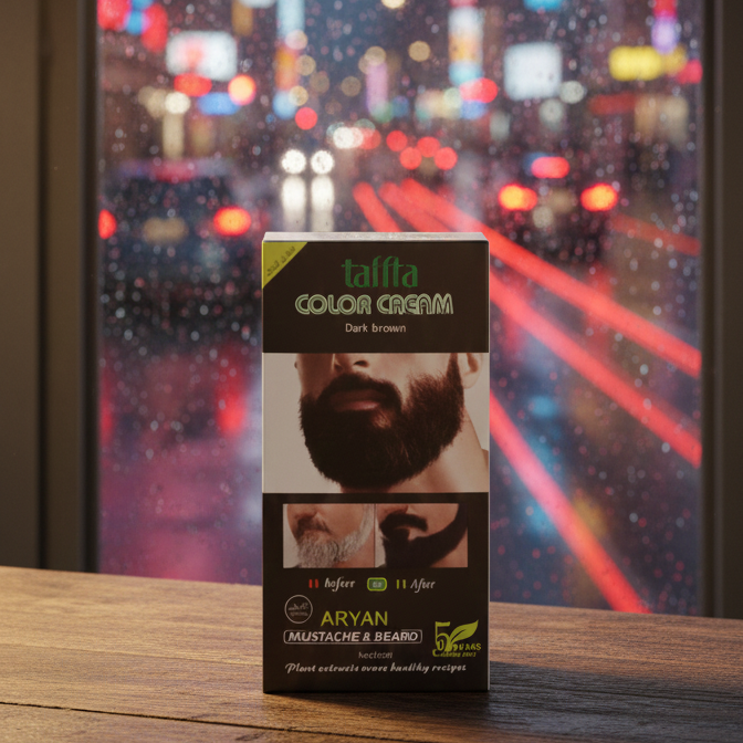 Aryan Mustache & Beard Color Cream (Dark Brown) โ 5-Minute Instant Grey Coverage with Plant Extracts - Image 3