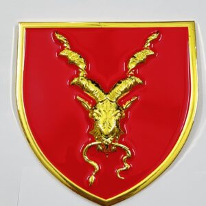 Big Size Markhor Metal Logo Monogram for Car Grill | Premium Durable Automotive Decorative Emblem