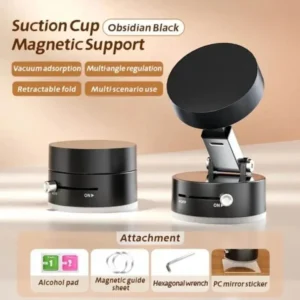 Magnetic Suction Phone Holder – 360° Adjustable Car & Desk Mobile Stand