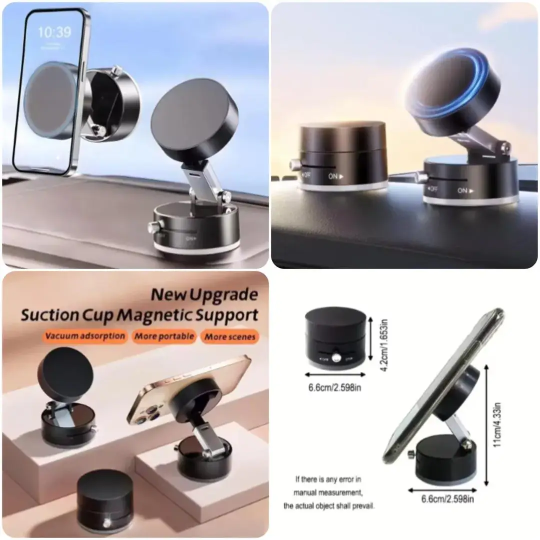 Magnetic Suction Phone Holder – 360° Adjustable Car & Desk Mobile Stand - Image 2
