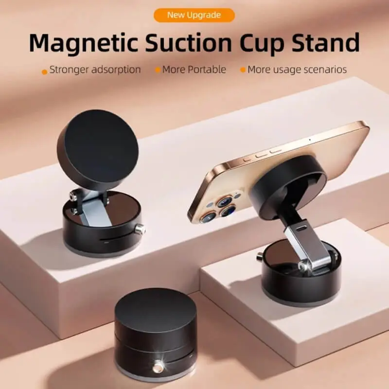 Magnetic Suction Phone Holder – 360° Adjustable Car & Desk Mobile Stand - Image 3