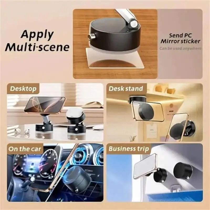 Magnetic Suction Phone Holder – 360° Adjustable Car & Desk Mobile Stand - Image 4