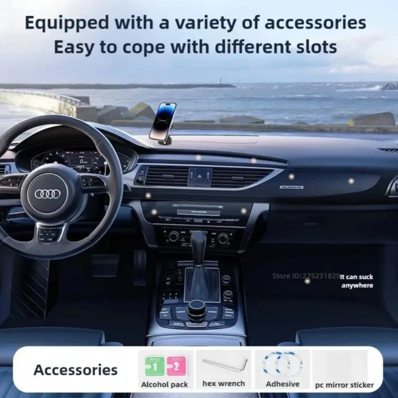 Magnetic Suction Phone Holder – 360° Adjustable Car & Desk Mobile Stand - Image 5