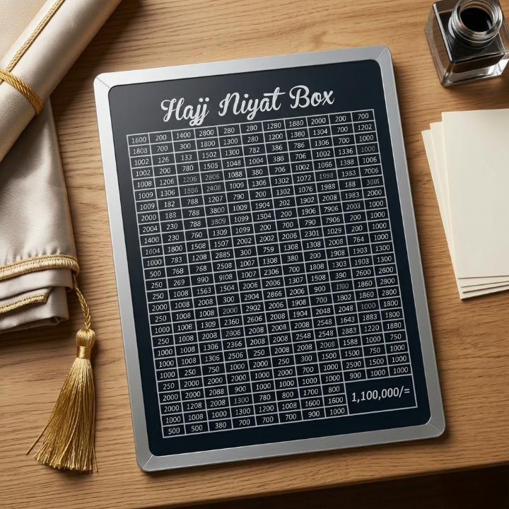 Hajj Niyat Box โ Premium Islamic Savings Tracker & Goal-Oriented Money Box - Non-Assembled - Image 5