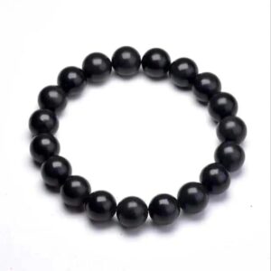 Black Pearl Beaded Bracelet For Men And Women - Stylish Unisex Accessory Crafted With Alloy And Decorative Beads In A Free Size Design