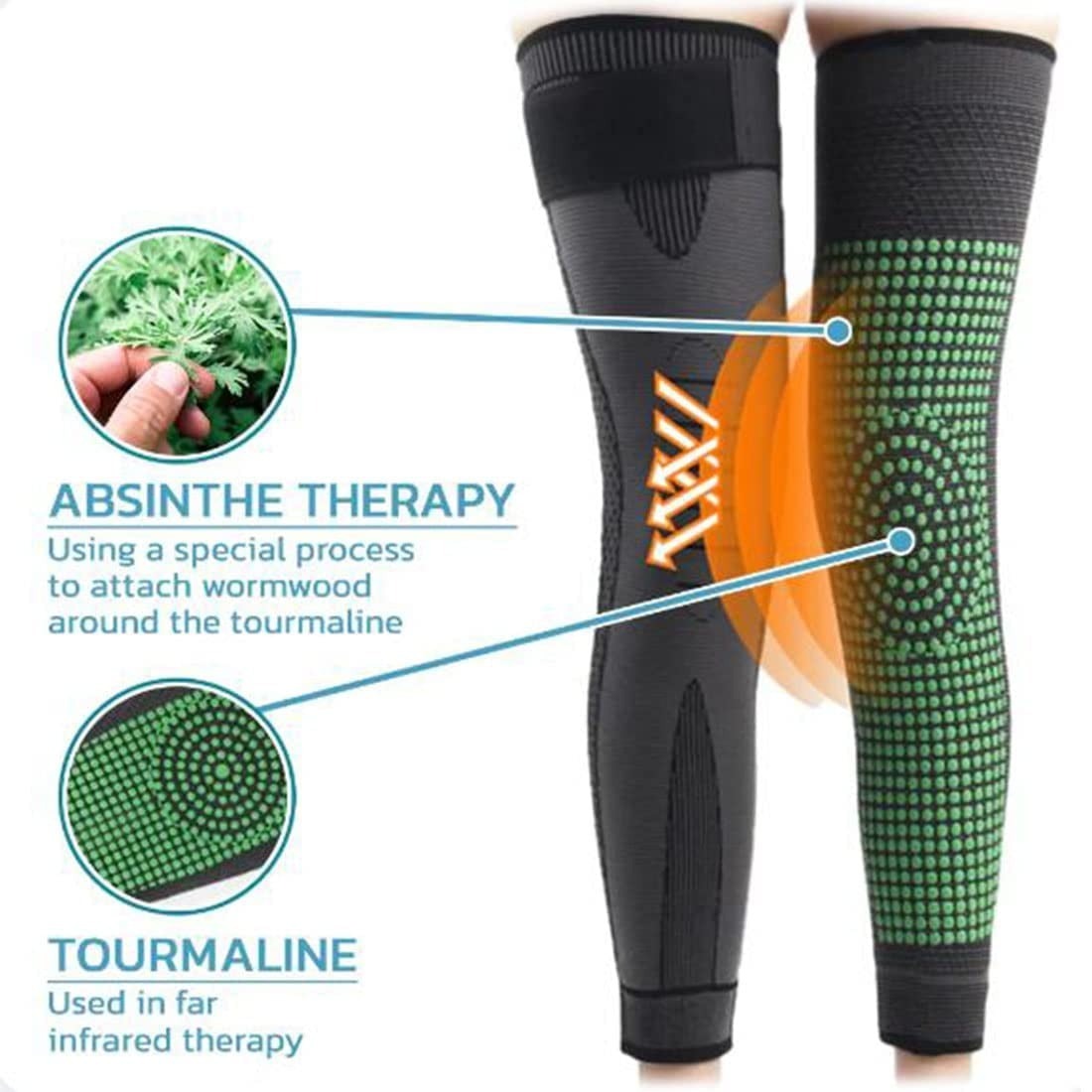 Adjustable Compression Knee Support Sleeves with Elastic Strap (1 Pair) - Image 5