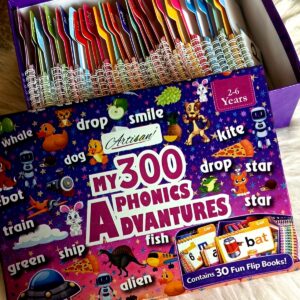 30 Read And Rhyme Flip Books Phonics Learning Set With 300 Words For Kids