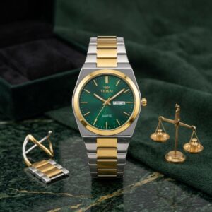 Wokai Stainless Steel Waterproof Men’s Watch – Stylish Durable Wristwatch for Everyday Wear