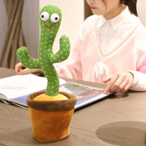 Dancing Cactus Toy for Kids โ Talking & Singing Plush Cactus | Interactive Mimic Toy | Battery Operated Fun Toy for Toddlers (Without Box)