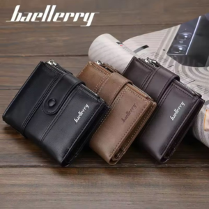 Genuine Baellerry Buffalo Leather Wallet Classic Trifold Edition - Fashion Accessory Designed For Cash Storage And Daily Carry Routine