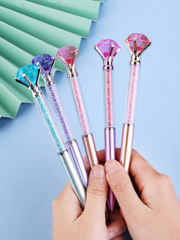 Happy Valentine's Day Crystal Diamond Gel Pen โ Luxury Glitter Ballpoint Pen for Gift, School, Office & Stationery (Random Color) - Image 3