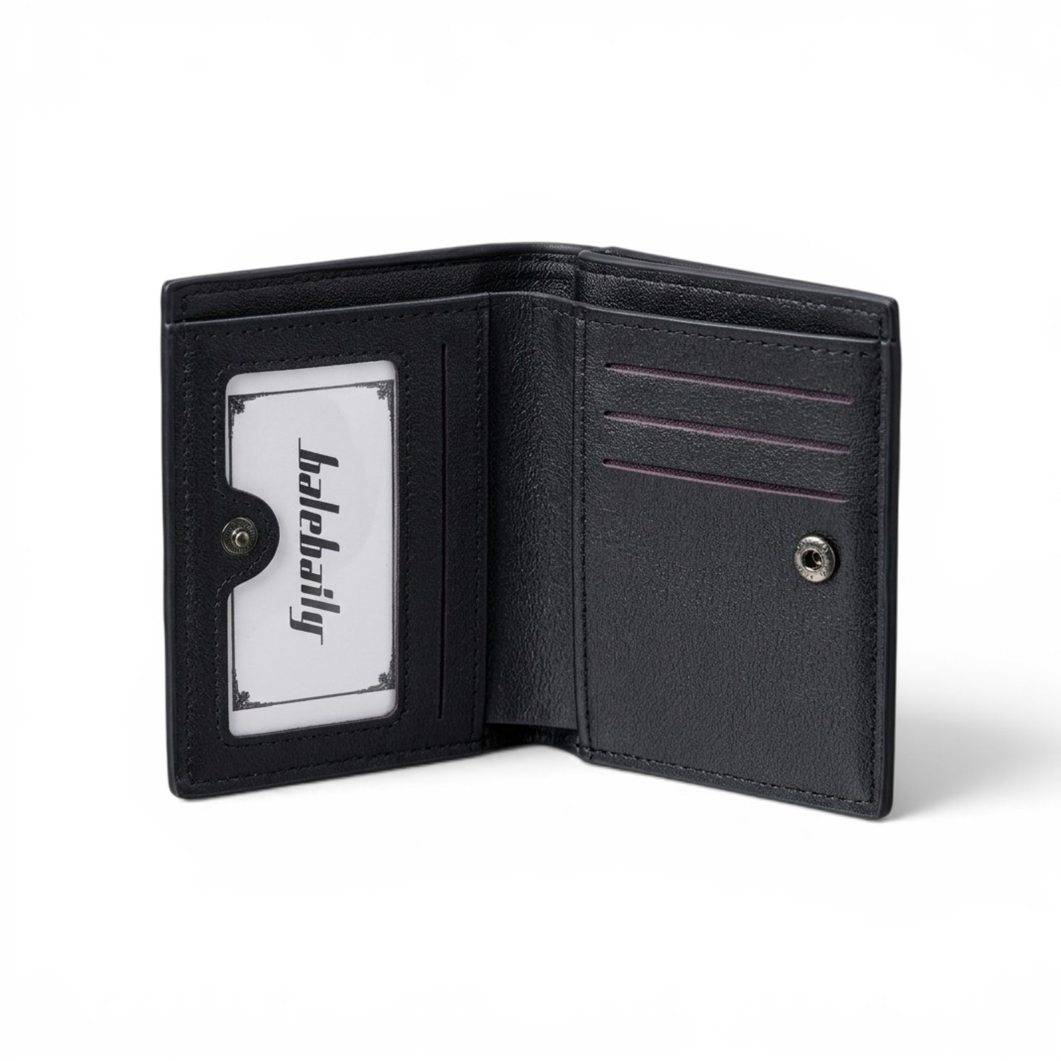 Balebaily Square Pattern Bifold Wallet | Compact PU Wallet for Men & Women - Image 3