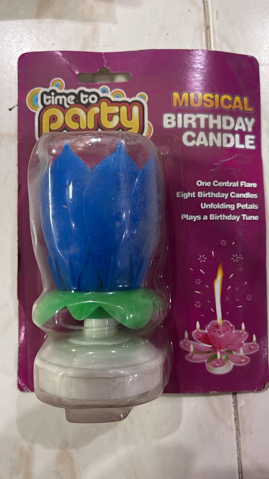 MUSICAL BIRTHDAY FLOWER CANDLE (RANDOM COLORS) - Image 5