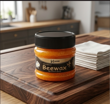 HHH 100% Natural Beewax - Premium Wood Seasoning & Furniture Polish for Restoration and Protection l 85g - Image 2