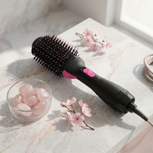 3-in-1 Hot Air Brush โ Professional One-Step Hair Dryer, Straightener, and Curler