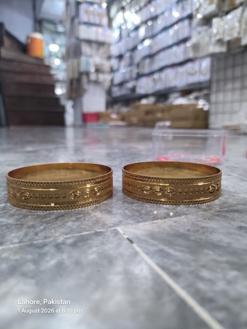 Royal Mughal Filigree Gold Plated Bangles for Women โ Set of 2 Bangles Only | Traditional Bridal & Party Wear Jewelry - Image 4