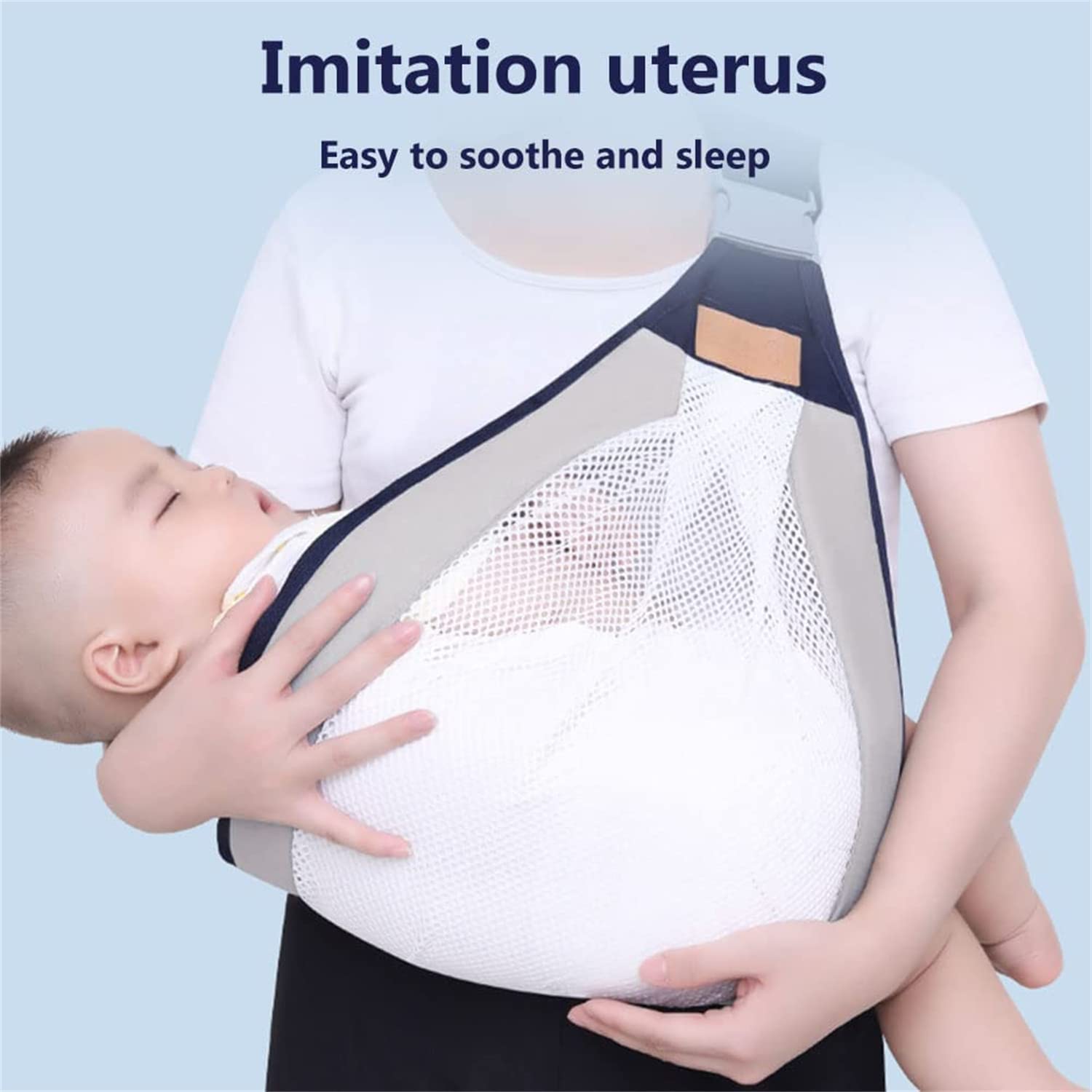 1PC Baby Carrier, Ergonomic Baby Strap one Shoulder Labor-Saving Polyester Baby Half Wrapped Sling (Random Color) - Image 3