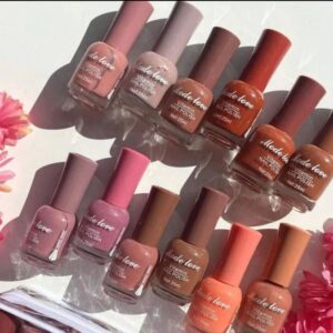 Pack of 6 - High Pigmented Big Size Nail Polish Set – Vibrant Long-Lasting Colours (Mix Shades)
