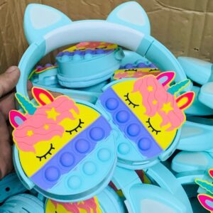 CT-950 Unicorn Bluetooth Headphones | A-POP It Colorful Cat Ear Wireless Headset with LED Lights for Women & Kids