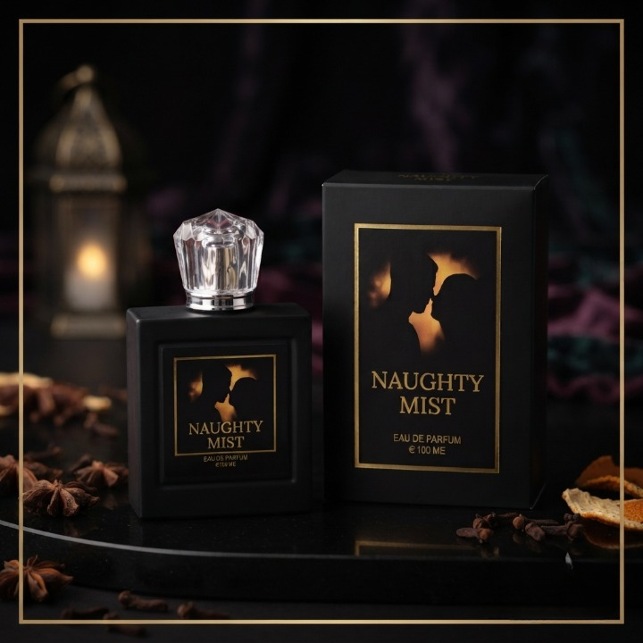 Naughty Mist Luxury Eau De Parfum 100ml Black Bottle Warm Sweet Sensual Unisex Fragrance - Image 2