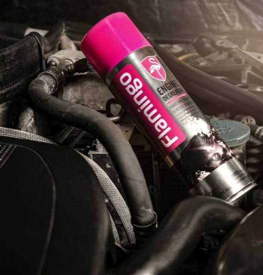 Flamingo Engine Degreaser Foam Spray 650ML โ Heavy Duty Engine Cleaner for Cars & Motorcycles | Removes Oil, Grease & Dirt | Safe for Metal, Rubber & Plastic - Image 3