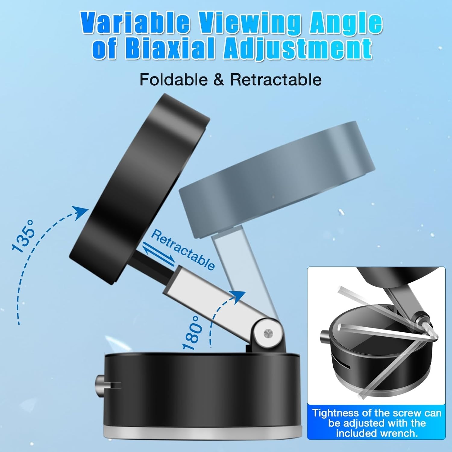 Vacuum Magnetic Suction Cup Folding Swivel Stand โ Double-Sided Universal Mobile Phone Holder - Image 2