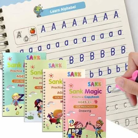 China Imported Sank Magic Book 4pcs With Refills & Pen | Kids Practice Book | Educational Tracking Books For Kids - Image 2