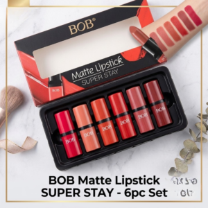 6 Pcs Bob Matte High Pigmented Lipstick Set