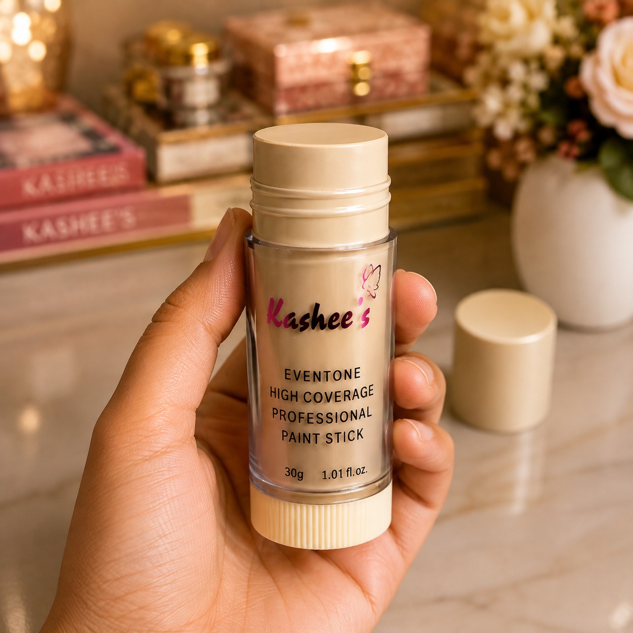 Kashee's All In 1 Foundation, Fixer, Face Powder, Loose Powder, 12 Pcs Lip Pencil Set, Hair Mask, Face Mask And Paint Stick Deal, Pack Of 8 - Image 7