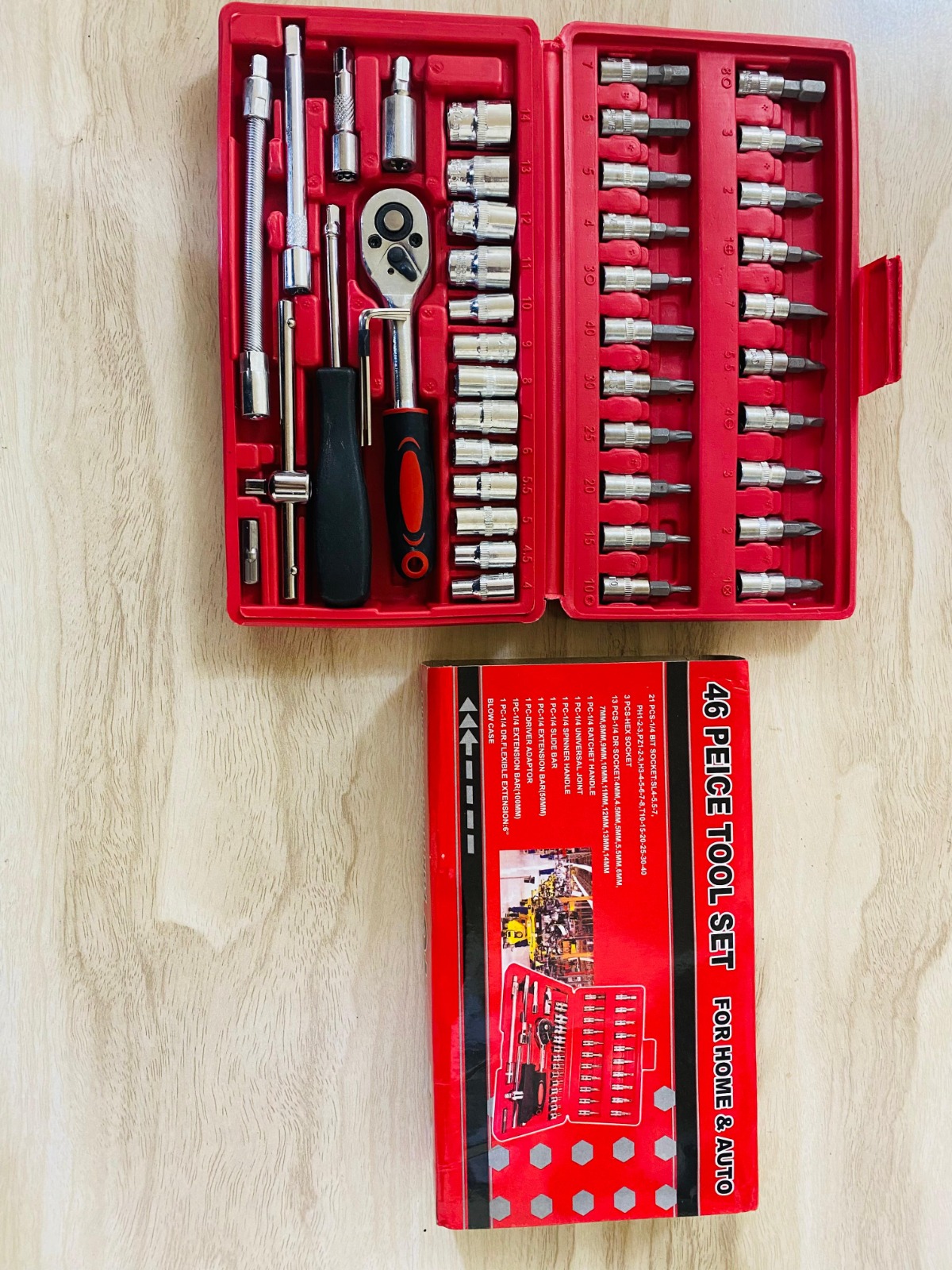 46-Piece Socket Wrench Set โ Complete Ratchet & Bit Tool Kit - Image 7