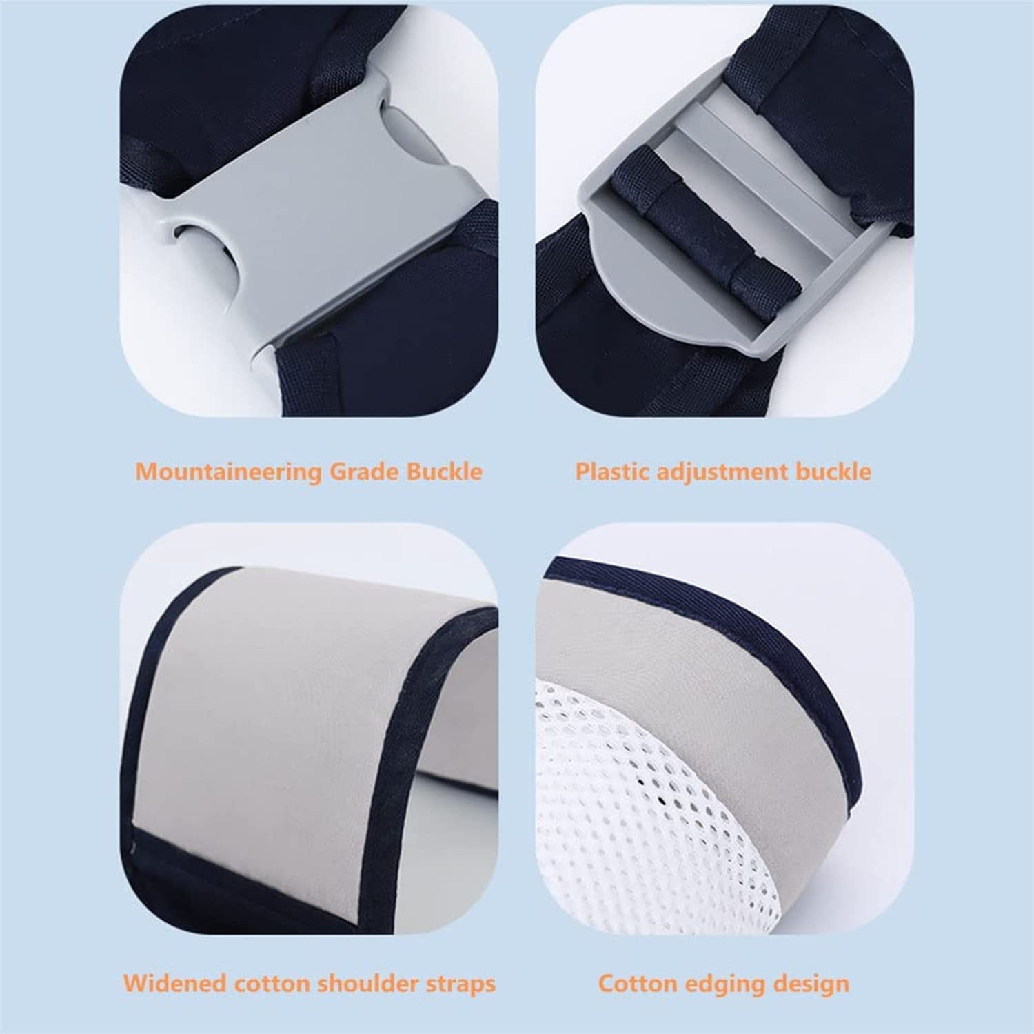 1PC Baby Carrier, Ergonomic Baby Strap one Shoulder Labor-Saving Polyester Baby Half Wrapped Sling (Random Color) - Image 2