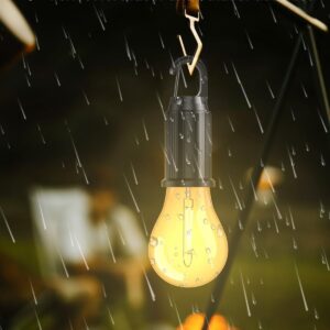 T01 Type-C Rechargeable LED Camping Bulb – Portable Hanging Warm Light Tent Lamp